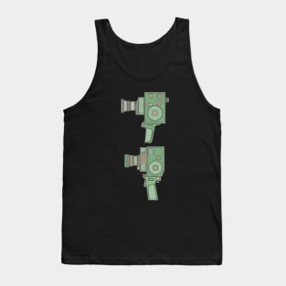 Green Vintage Video Camera Tank Top